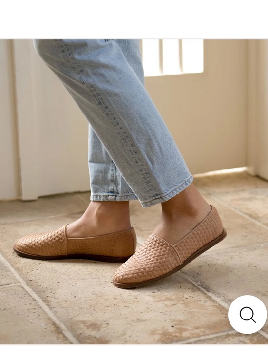 Nisolo Shoes - Nisolo | (8) Mara Woven Leather Slip On Flats in Almond